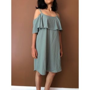 NWT M Cold Shoulder Turquoise Bobeau Dress